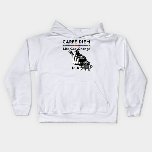 Carpe Diem (gems) Kids Hoodie by UnOfficialThreads